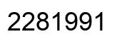 Number 2281991 black image