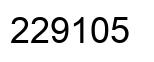 Number 229105 black image