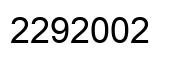 Number 2292002 black image