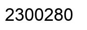 Number 2300280 black image