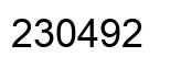 Number 230492 black image