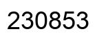 Number 230853 black image