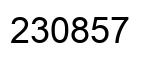 Number 230857 black image