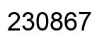 Number 230867 black image