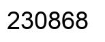 Number 230868 black image