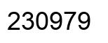 Number 230979 black image