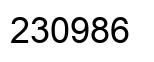 Número 230986 imagen negro