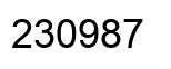 Número 230987 imagen negro