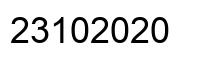 Number 23102020 black image