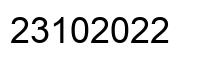 Number 23102022 black image
