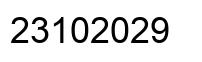 Number 23102029 black image