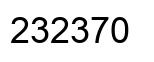 Number 232370 black image