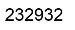 Number 232932 black image