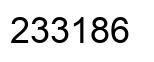 Number 233186 black image
