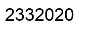 Número 2332020 imagen negro