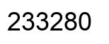 Número 233280 imagen negro