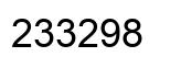 Number 233298 black image