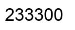 Number 233300 black image