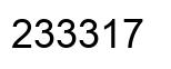 Number 233317 black image