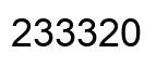 Number 233320 black image