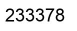 Number 233378 black image
