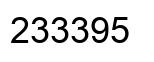 Number 233395 black image