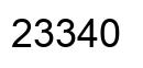 Number 23340 black image