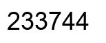 Number 233744 black image