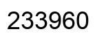 Number 233960 black image