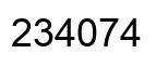 Number 234074 black image