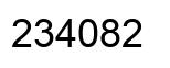 Number 234082 black image