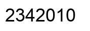 Número 2342010 imagen negro