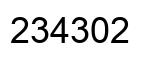 Number 234302 black image