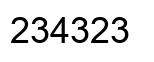 Number 234323 black image