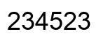 Number 234523 black image