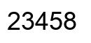 Number 23458 black image