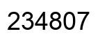 Número 234807 imagen negro