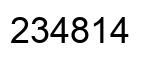 Number 234814 black image