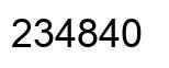 Number 234840 black image
