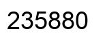 Number 235880 black image