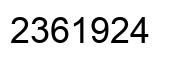 Number 2361924 black image