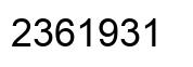 Number 2361931 black image