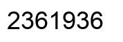 Number 2361936 black image