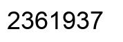 Number 2361937 black image