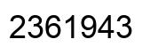 Number 2361943 black image