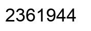 Number 2361944 black image