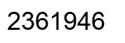 Number 2361946 black image