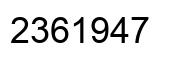 Number 2361947 black image