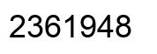 Number 2361948 black image