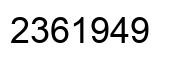 Number 2361949 black image